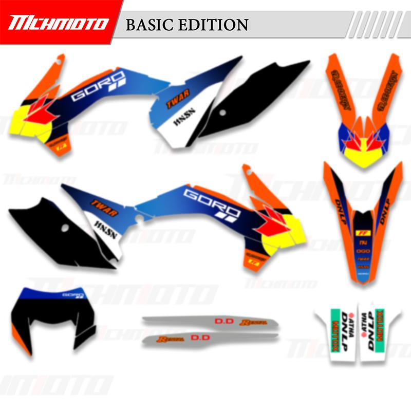 MCHMFG For KTM SX SXF XC XCF 2013 2014 2015 EXC XCW 2014 2015 2016 Motorcycle Graphics Decals Stickers Kits  Number Name