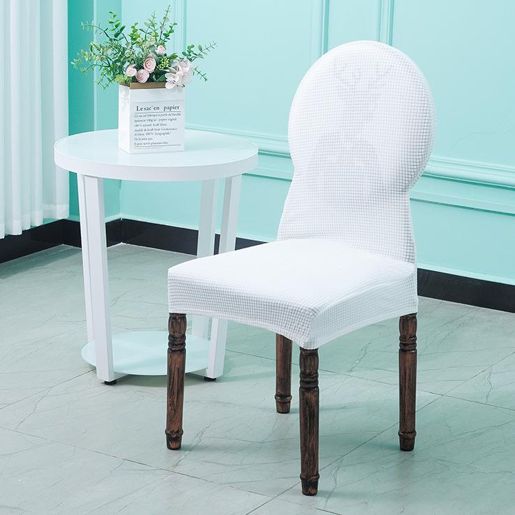 Thickened Round Backrest Dining Table Chair Cover Universal Curved Stool Cover Seat Cover Elastic Force