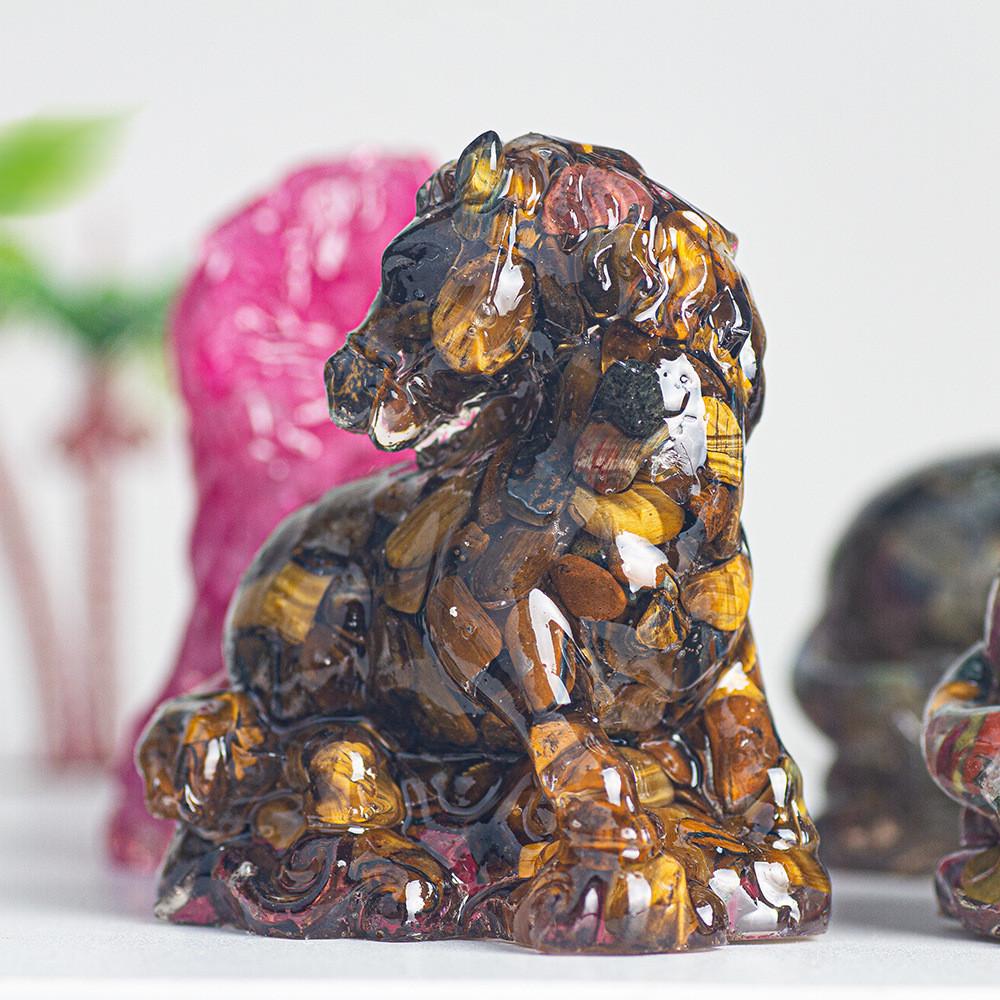 Natural Crystal Resin Figurine With Success Symbol For Home Decoration Gift