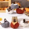 Knitted Pumpkin Ornaments - Festive Hanging Decor for Thanksgiving, Halloween, and Christmas