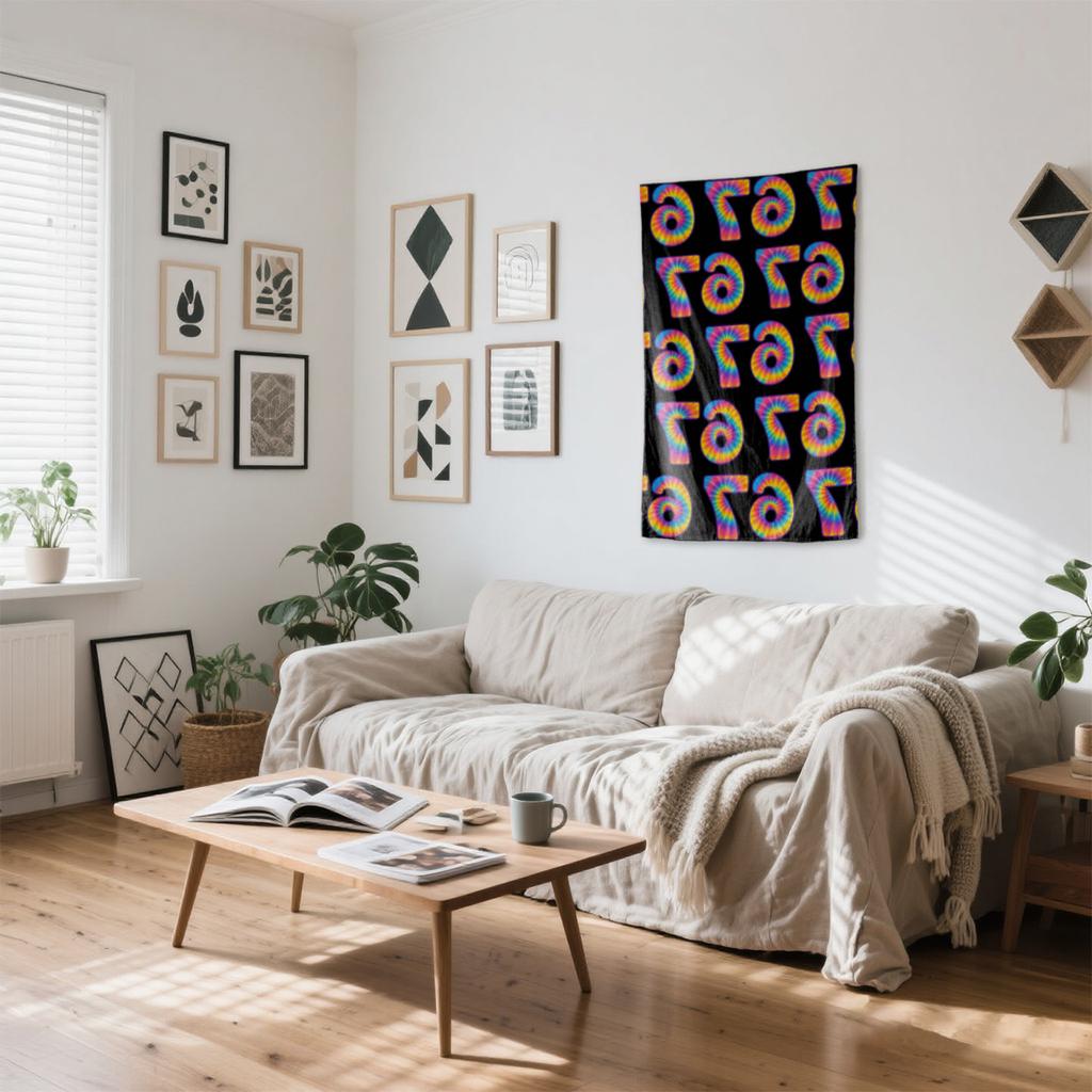Repeating 67 Tie Dye Pattern Digital Printing Polyester Wall Tapestry Suitable for Use Living Rooms Bedrooms Offices Bars Party