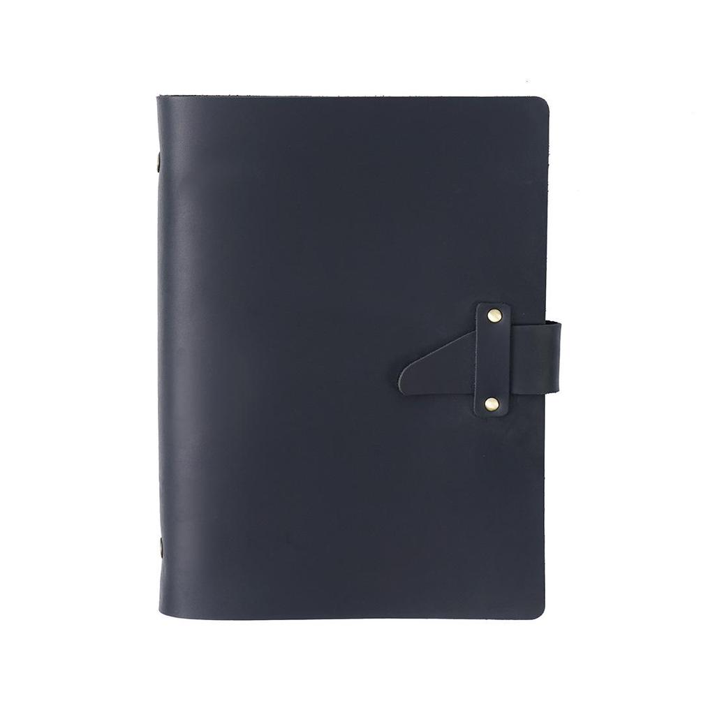 Genuine Leather A5 Business Planner Binder - Retro Style