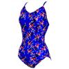 Rally Dámské plavky Jednodílné Modrá Květina mSla258