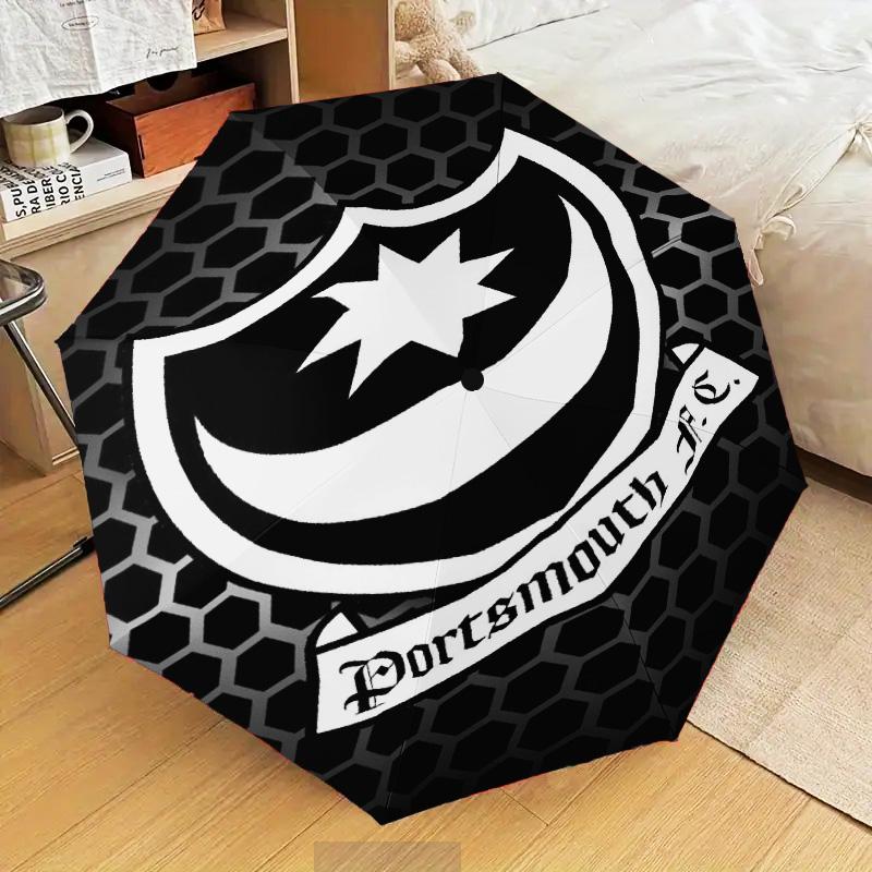 1PC Ports Fc Crest Printed Umbrella Folding umbrella, automatic umbrella 8-Frame for Travel, camping Fan gifts Christmas Gifts