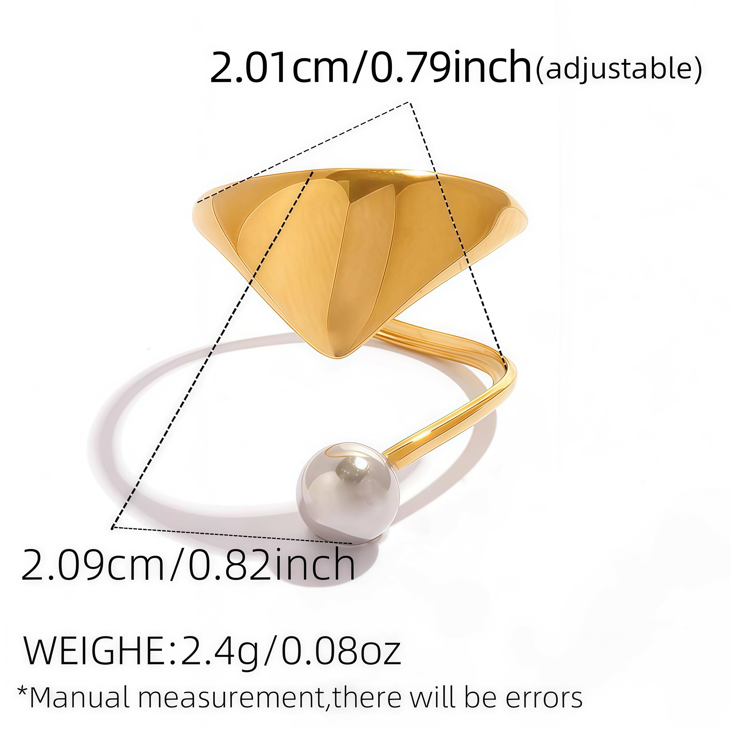 

Minimalist Designer 18K Gold Color Plated Geometric Pattern Asymmetric Rings Waterproof Stainless Steel Zircon For Women resizable