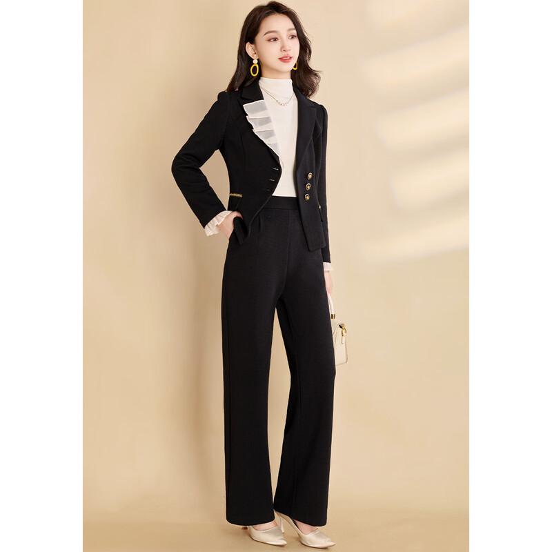 Ke Bei Er Women's Commuter Blazer & Straight-Leg Pants Set