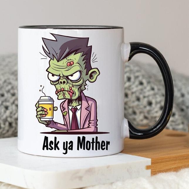 Dad Father'S Day Mom Ceramic Coffee Mark Mug Mother'S Day Zombies Games Ugly Child