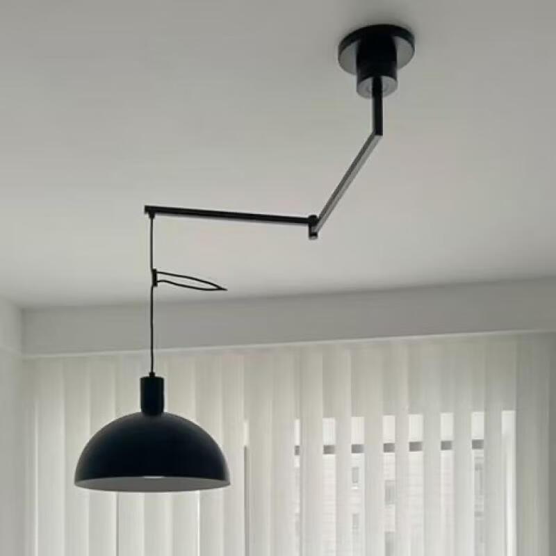 NuFeng Modern Black Adjustable Semi-Circular Pendant Light