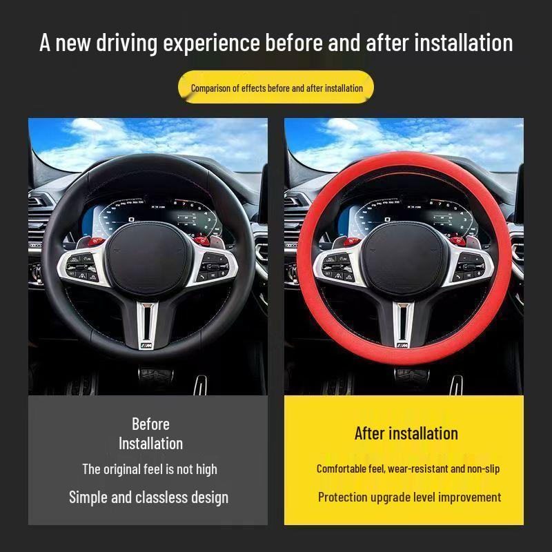 Universal All-Season Silicone Car Steering Wheel Cover: Anti-Sweat & Anti-Slip Grip Essential