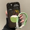 Applicable à la coque de téléphone portable Apple 15 IPhone 14 Été Cool Lanière Noix de Coco 13pro Miroir à Rabat Xs Transparent