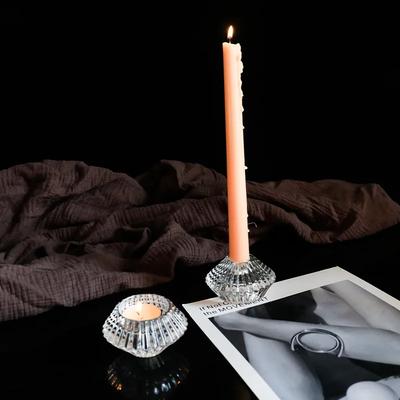 Nordic Style Crystal Glass Candle Holder Home Desktop Decoration Decoration Romantic Candlelight Dinner Atmosphere Props