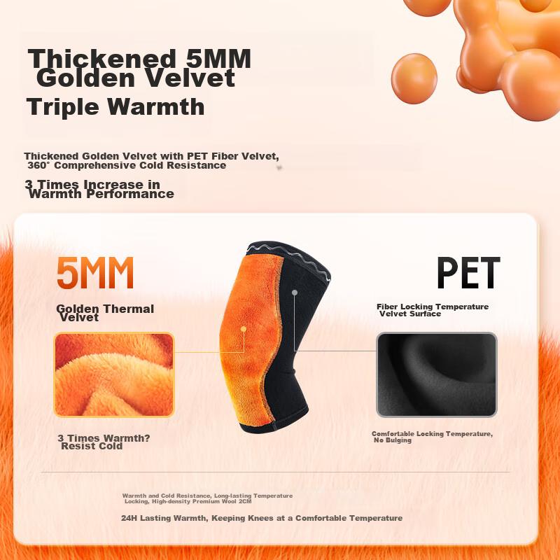 Knee Brace, Warm And Heat-Generating, Synovial Protection, Cold-Resistant, Extended Fleece,n, Middle-Aged And Elderly, Knee Guard Cover