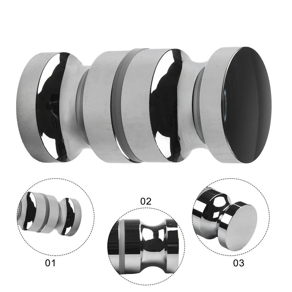 6-18mm Thick Door Handle Knob Aluminum Alloy No Rust Single Hole