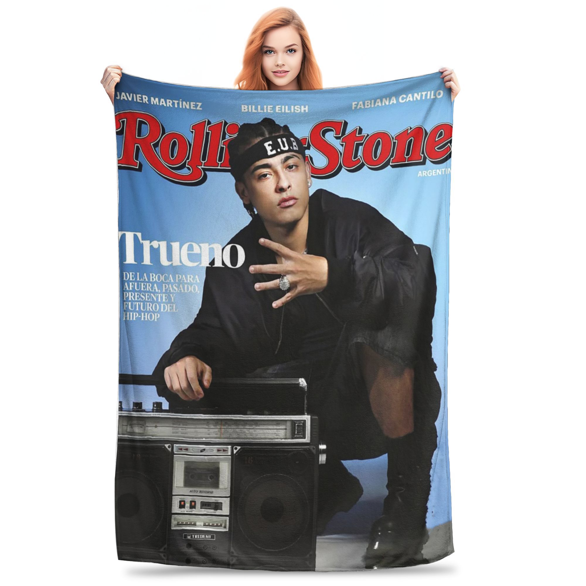 

Funny Trueno Hip Hop Rapper Blanket Multi-function Flannel Sofa Throw Blanket for Couch Bedding Outdoor Throws Bedspread Quilt 80x120cm