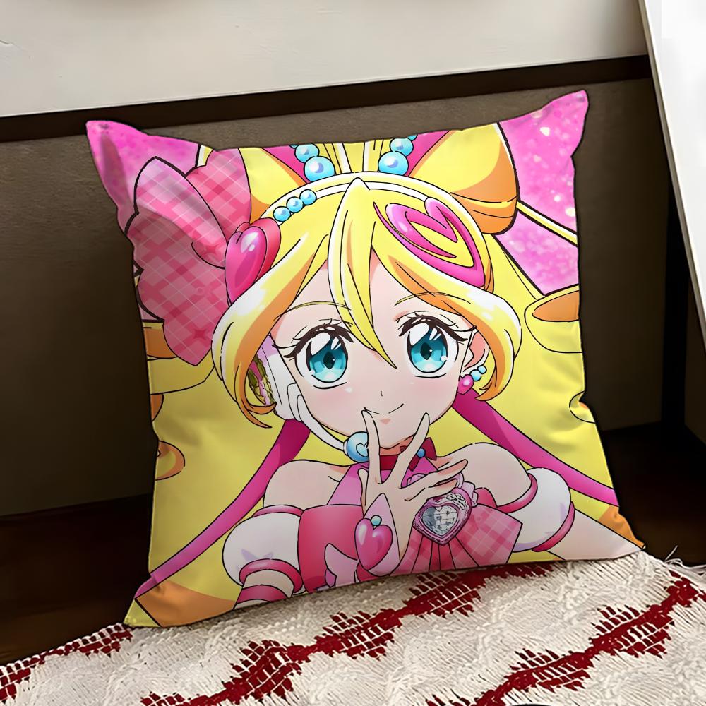 YYou and Idol PPretty Cure Cushion Cover Reversible Soft Durable Pillow Cover Home  Car MultiScene Use for Daily Comfort