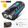 Solar Bicycle Light Bike Front Lamp With Horn Usb Rechargeable Power Display Waterproof Bike Flashlight Headlamp1Pc