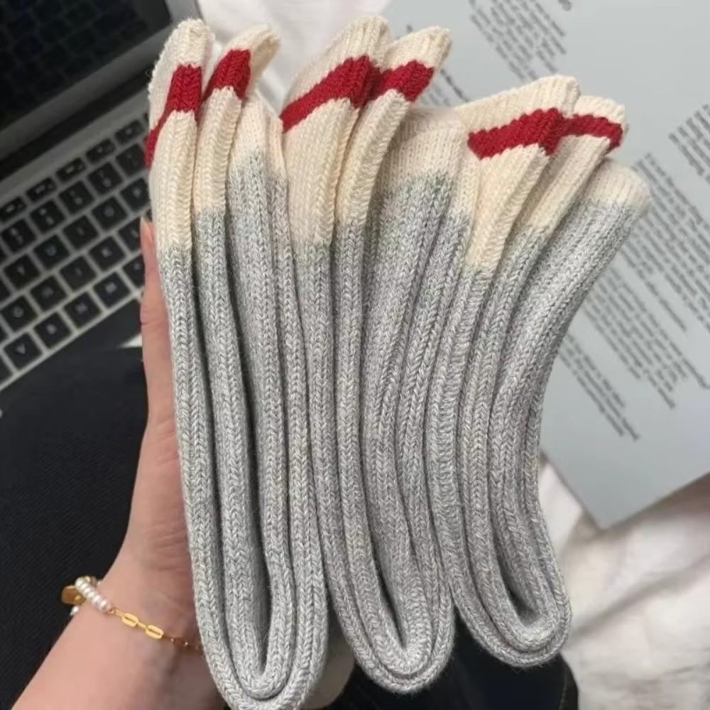 Pure Cotton Middle Tube Socks Thickened Snow Boot Socks Fashion Winter Socks Gift