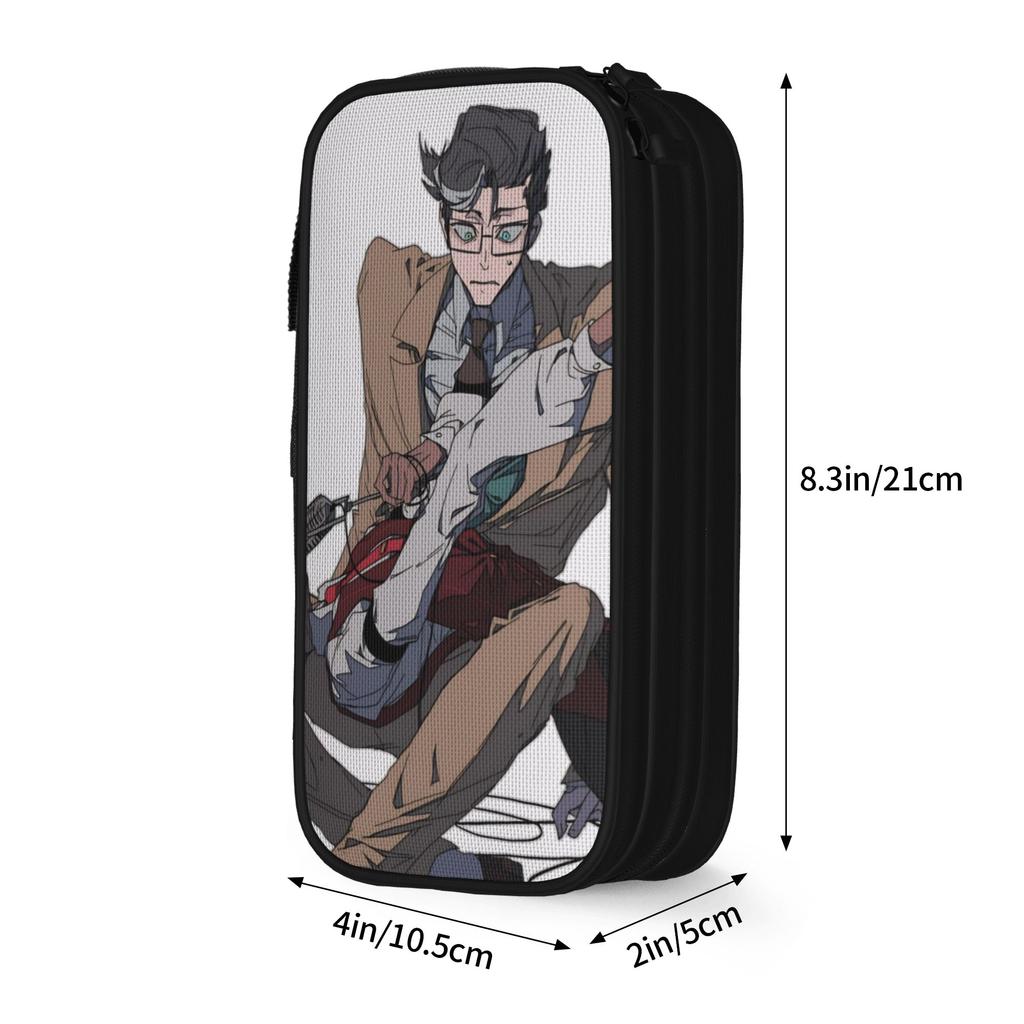 R-Radiostatic Vox Alastor Pencil Case Fashion Pen Holder Bag Kids Big Capacity Students School Gift Pencilcases