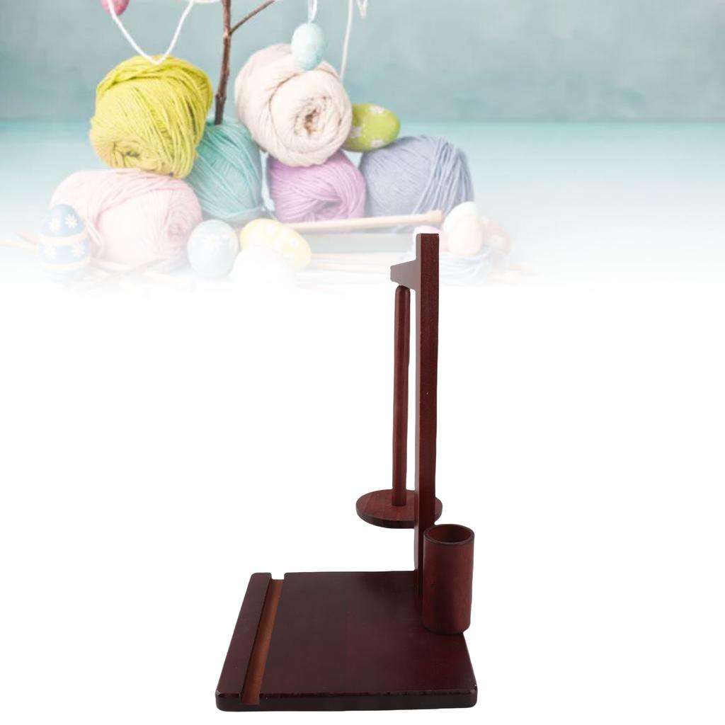 Crochet Yarn Holder   Wood Rotating Yarn   Holder   with Phone Stand for Home