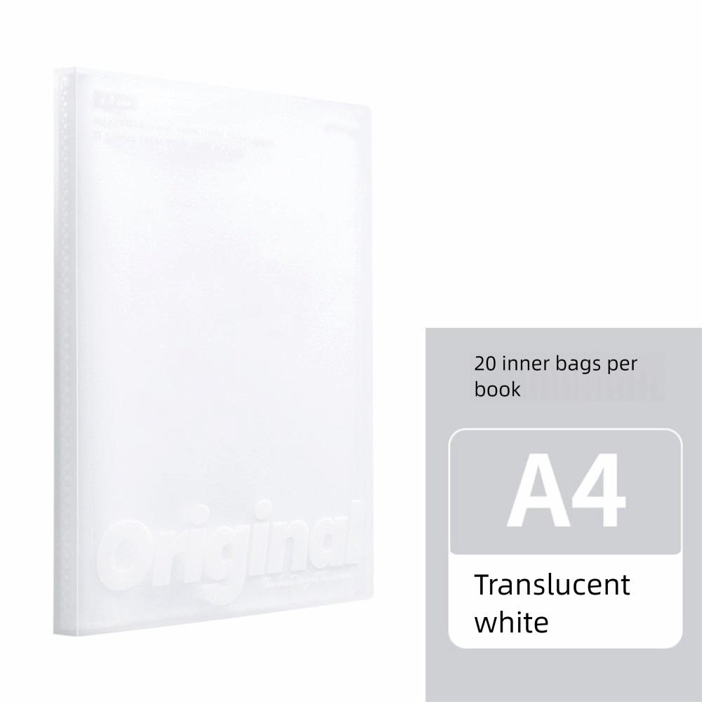 20 Pages Vertical Hand-held Bag Waterproof Test Paper Storage Bag  for School Office Supplies