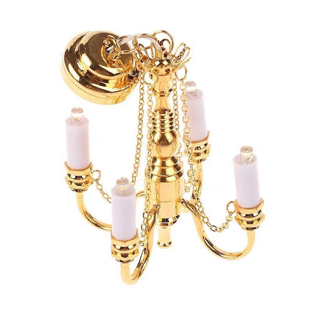 Mini Doll House Chandelier LED Lamp Battery Operated Lights Pendant Lamp Light