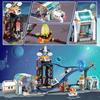 HOGOKIDS Brinquedo de Construção Montanha Russa Espacial - 888 Peças Conjunto de Construção Apresenta Plataforma Elevatória, Satélites, Foguete Montável Parque