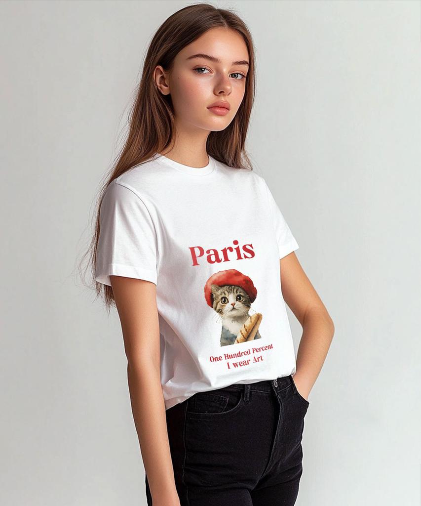 ONEHUNDREDPERCENT FOR WOMAN Ohpxharmonia4 Parisien Nyang Women'S Basic Short Sleeve T-Shirt
