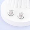 Orstarry S925 Silver Earring Exquisite Floral Ear Stud Flower Earrings Fashion Jewelry For Women Birthday Gift