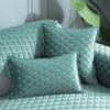 Verdickter Gesteppter Plüsch Sofabezug Einfarbig Elegant Luxuriös Samt Sofa Handtuch Stickerei Couchbezug für Wohnzimmer