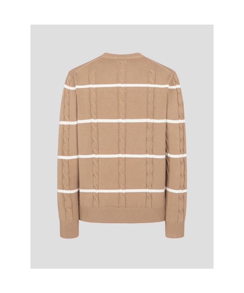 Binpolmen Cable Stripe Knit Beige