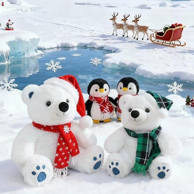 Weihnachten Pinguin Plüschtier Mit Pp-Baumwollfüllung Für Feiertagsgeschenke