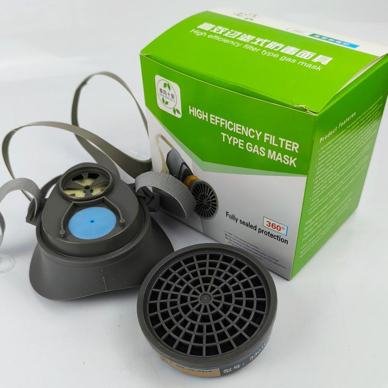 3300 Gas Mask for Organic Gases with Activated Carbon - Half Face Protection for Mining, Welding, and Spraying