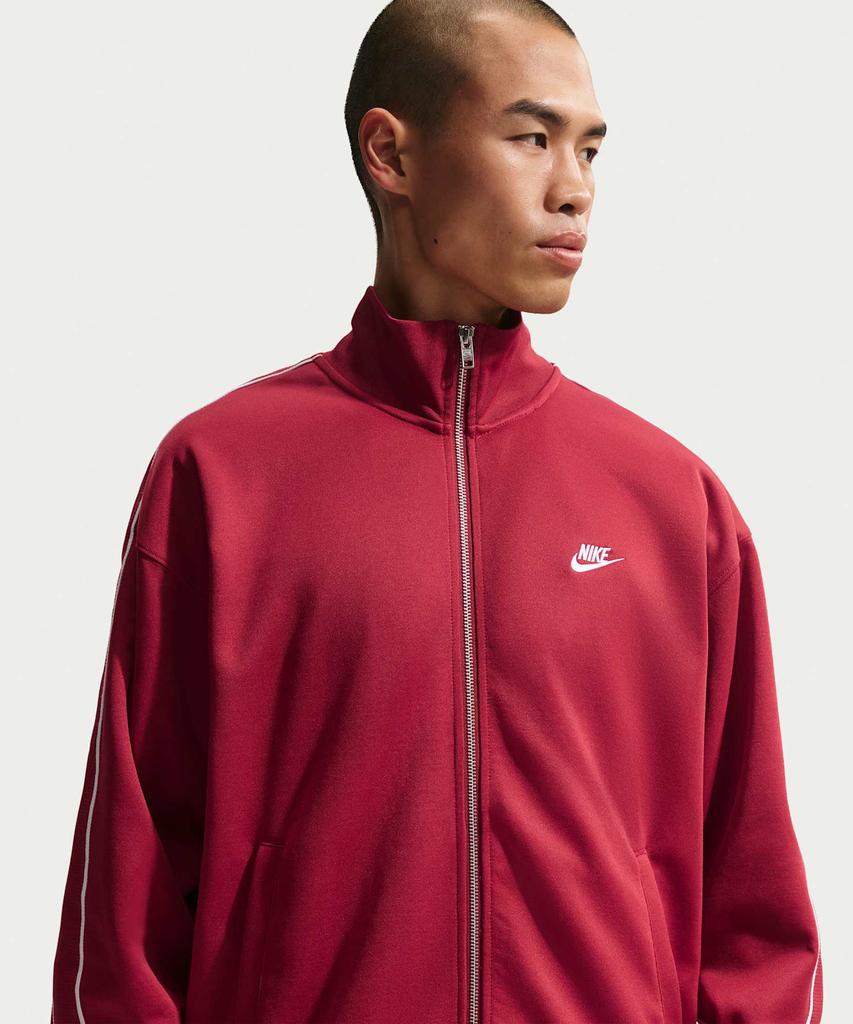 Nike Sportswear Club Oversized Knit Track Jacket M - Team Crimson:White:Team Crimson:White / Hv1418-613