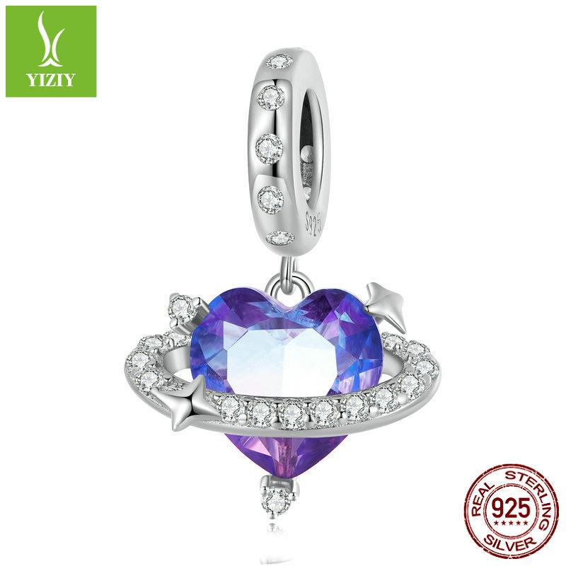 Court Style Love Bracelet Pendant 925 Sterling Silver, French Vintage Opal Susceptible Beads