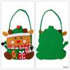 Christmas Treat Bags 3 Pieces Christmas Party Favor Bags With Handle Holiday-themed Fabric Basket For Candy Cookie Popcorn Snack