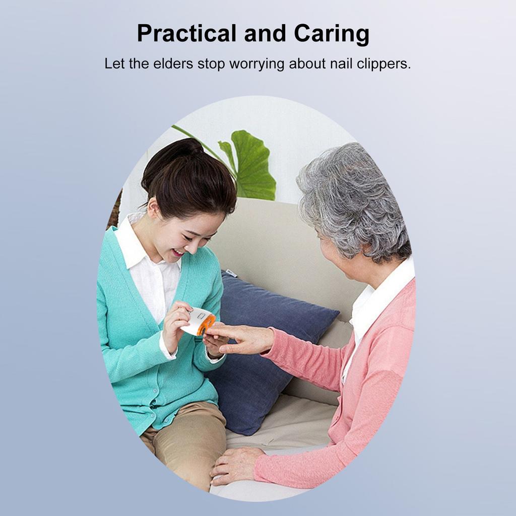 Electric Nail Clippers, 2-in-1 Nail Trimming and Polishing Tool, Automatic Nail Trimmer, Fingernail