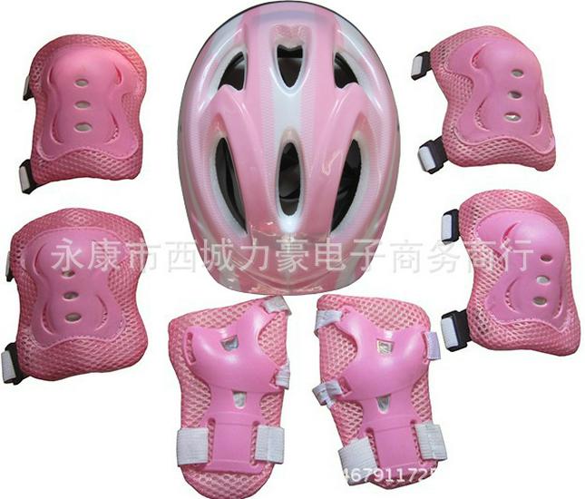 Dětská 7dílná bezpečnostní sada pro helmy, kola, brusle a skateboardy