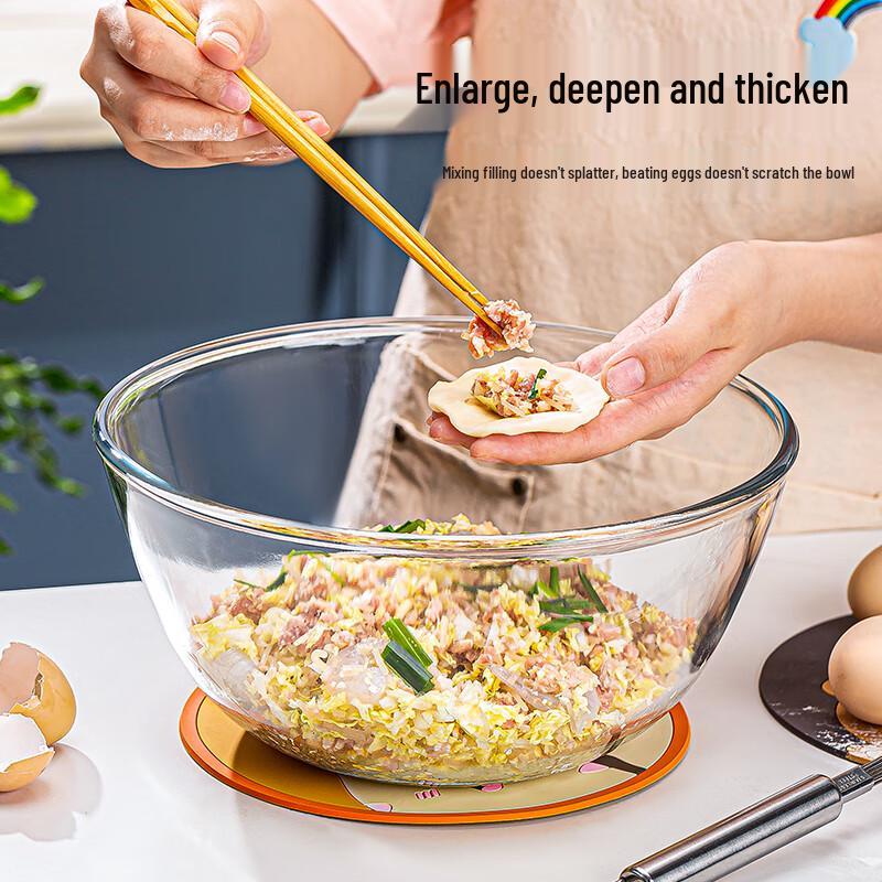 Mischschüssel aus hochborosilicate Glas mit Deckel