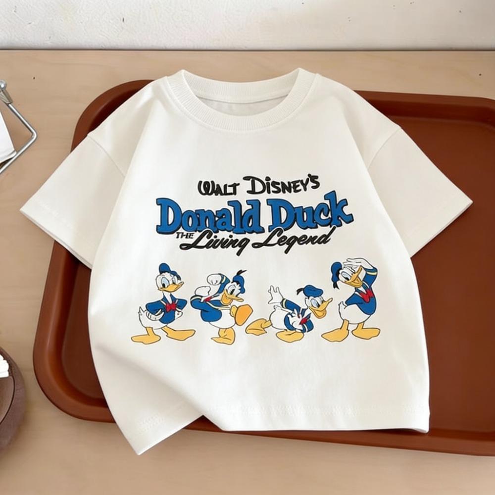 Summer children's clothing printed cartoon short sleeved top