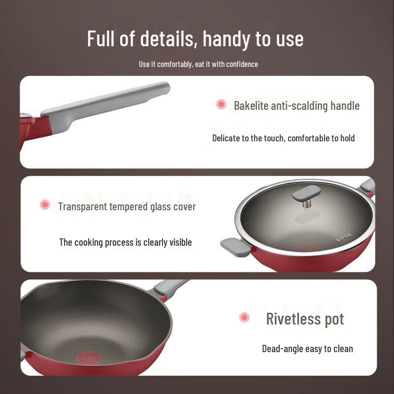 Supor Hot Red Spot Smart Non-stick Frying Pan