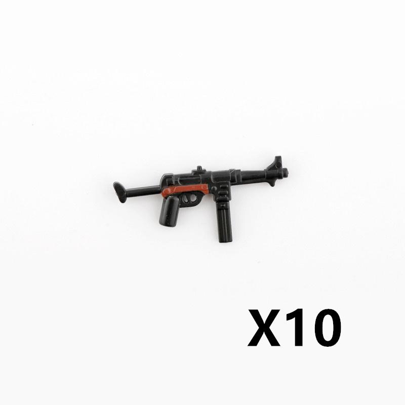 5/10 WW2 Soldier Weapons Building Block Two-color Printing Machine Rifle Submachine Sniper Guns Military Accessories Block Bricks C238