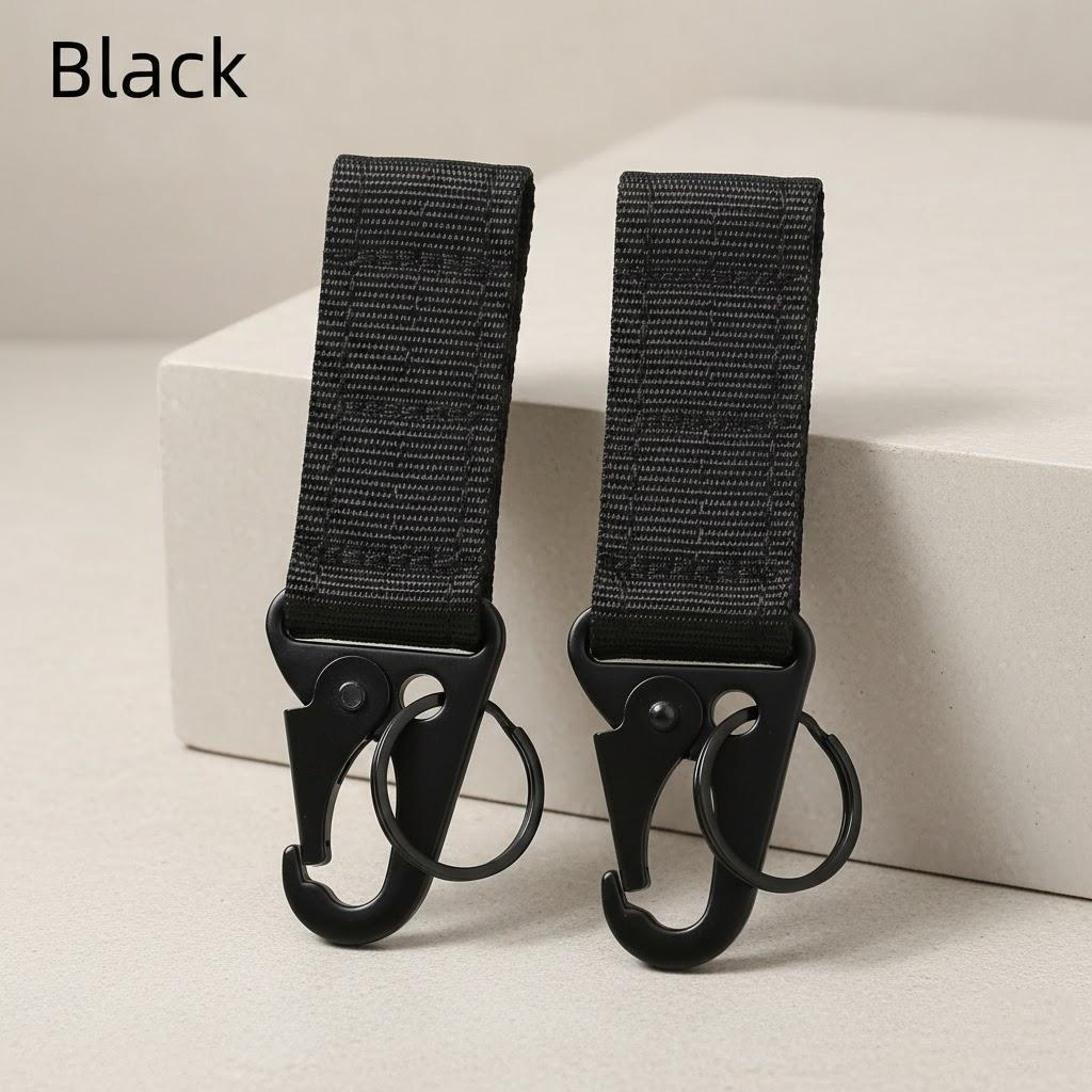

2PCS Tactical Carabiner Buckle Molle Nylon Keychain for Outdoor Climbing Camping Gear Accessories