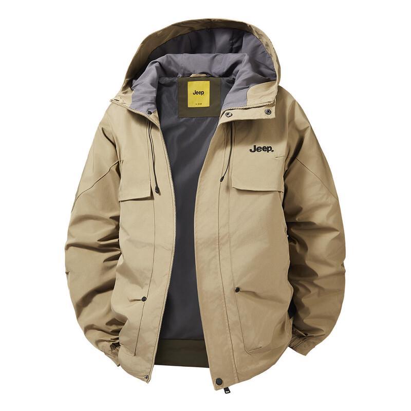 Jeep Men's Hooded Workwear Casual Jacket