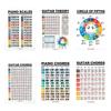 Educational Guitar Chord Chart Waterproof Music Learning WallChart Piano Scale Poster  Student