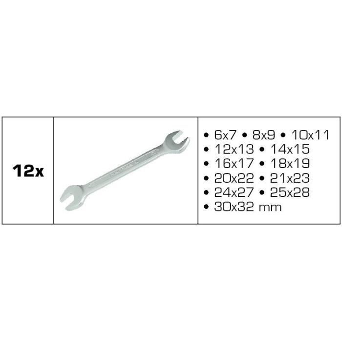 Wrench Set - Brilliant Tools Bt010012 - Chrome Vanadium - 12 Pieces