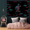 TTikTok Logo Cartoon Tapestry Home Decoration Hippie Bohemian Decoration Divination Home Decor