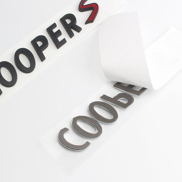 Car Rear Trunk 3D Sticker COOPER S Letters Logo Emblem Badge Sticker Decal
