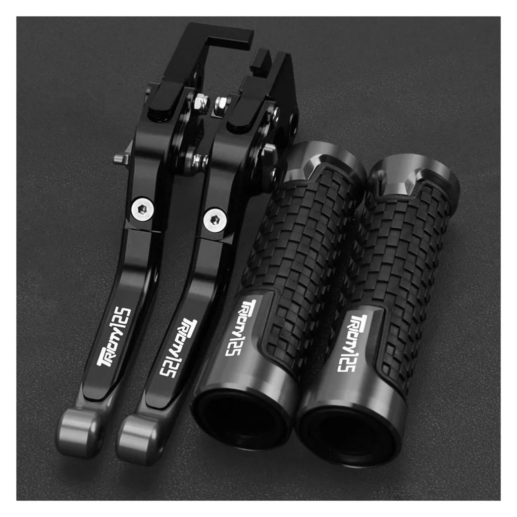 Bike Grip Kit for Yamaha Tricity 125 Tricity 125 2019-2025 Motorcycle Adjustable Brake Clutch Lever Handlebar Grips (Gray)