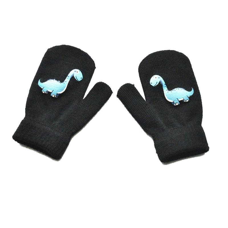 Outdoor Riding Warm Mittens Soft Elastic Knitted Full Finger Glove for Girls Boys Candy Color Cute Gloves
