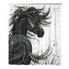 Horse Shower Curtain Western Masculine Horses Run In Farm Field Animal Farmhouse Bath Curtain Waterproof Polyester Fabric Decor